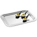 APS Servierplatte Classic 41 x 31 x 1.5 cm, Silber