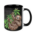 creanorm Tasse Faultier Black Edition 330 ml, 1 Stück, Schwarz