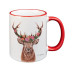 creanorm Tasse Blumenhirsch 330 ml, 1 Stück, Rot/Weiss