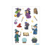 Herma Stickers Motivsticker Hexen Zauberer, Beglimmert 1 Blatt / 17 Sticker