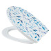 diaqua® Toilettensitz Arles Lea Blau/Weiss