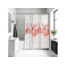 diaqua® Duschvorhang Flamingo 240 x 180 cm, Weiss/Rosa