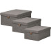 House Nordic Aufbewahrungsbox Noto, 3er-Set, Dunkelgrau