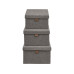 House Nordic Aufbewahrungsbox Noto, 3er-Set, Dunkelgrau