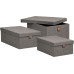 House Nordic Aufbewahrungsbox Noto, 3er-Set, Dunkelgrau
