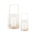 House Nordic Windlicht Hurricane, Glas/Metall, Beige