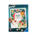 Ravensburger Malen nach Zahlen Set Weisse Katze und Blumen 24 x 30 cm
