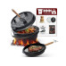 Gusskoenig Dutch Oven Set 7 l mit 2in1 Deckelheber mit Füssen Gusskoenig Dutch Oven Set 7 l mit 2in1 Deckelheber mit Füssen