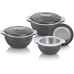 GOURMETmaxx Thermo-Schüssel 500/1000/1600 ml, Grau