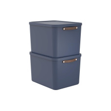 Rotho Aufbewahrungsbox MALOJA 55 l, Blau, 2 Stück Rotho Aufbewahrungsbox MALOJA 55 l, Blau, 2 Stück