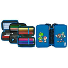 Scooli Necessaire Tripledecker Super Mario gefüllt Scooli Necessaire Tripledecker Super Mario gefüllt