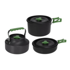 FTM Kochgeschirr-Set, 3-teilig, Schwarz FTM Kochgeschirr-Set, 3-teilig, Schwarz