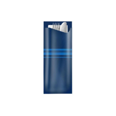 Pochetta Einweg-Besteckset Classic Stripes, 100 Stück, Blau Pochetta Einweg-Besteckset Classic Stripes, 100 Stück, Blau