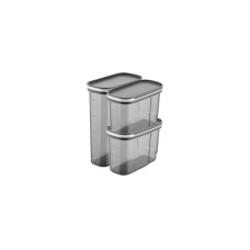 Hermia Vorratsdose 3 Stück 1x 2700ml/ 2x 1250 ml, Anthrazit Hermia Vorratsdose 3 Stück 1x 2700ml/ 2x 1250 ml, Anthrazit