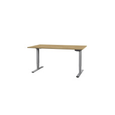 Contini höhenverstellbarer Bürotisch 2.0 x 0.9 m Eiche, Metall, grau Contini höhenverstellbarer Bürotisch 2.0 x 0.9 m Eiche, Metall, grau