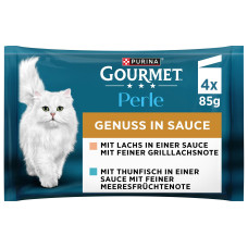 Purina Gourmet Nassfutter Perle Genuss in Sauce Lachs Thunfisch 4 x 85 g Purina Gourmet Nassfutter Perle Genuss in Sauce Lachs Thunfisch 4 x 85 g