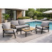 COCON Loungeset Caviano, Schwarz/Beige/Grau,  4 Sitzplätze