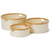 Lumaland Aufbewahrungsbox rund 3 Stück, Beige Lumaland Aufbewahrungsbox rund 3 Stück, Beige