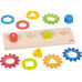 Goki Sortierspiel Formen mit Zahnrädern 30 x 10 x 4 cm, 12 Teile
