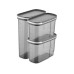 Hermia Vorratsdose 3 Stück 1x 2700ml/ 2x 1250 ml, Anthrazit