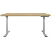 Contini höhenverstellbarer Bürotisch 1.6 m x 0.8 m, Eiche, Grau