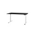 Contini höhenverstellbarer Bürotisch 1.6x0.8 m Schwarz/Gestell weiss