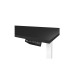 Contini höhenverstellbarer Bürotisch 1.6x0.8 m Schwarz/Gestell weiss