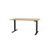 Contini höhenverstellbarer Bürotisch Ahorn/Stahl 160 x 80 cm schwarz
