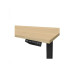 Contini höhenverstellbarer Bürotisch Ahorn/Stahl 160 x 80 cm schwarz