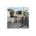 Contini höhenverstellbarer Bürotisch Ahorn/Stahl 160 x 80 cm schwarz