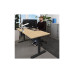 Contini höhenverstellbarer Bürotisch Ahorn/Stahl 160 x 80 cm schwarz