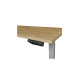 Contini höhenverstellbarer Bürotisch 2.0 x 0.9 m Eiche, Metall, grau