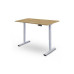 Contini höhenverstellbarer Bürotisch 1.8 x 0.8m, Eiche/Metall weiss