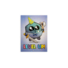 Glass Staff Geburtstagskarte Leveled Up Blau Glass Staff Geburtstagskarte Leveled Up Blau