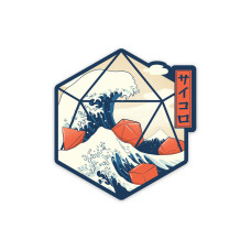 Glass Staff Great Wave of Dice Sticker Mehrfrabig Glass Staff Great Wave of Dice Sticker Mehrfrabig