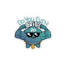 Glass Staff Do You Even Crit? Sticker Blau/Hellblau Glass Staff Do You Even Crit? Sticker Blau/Hellblau
