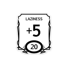 Glass Staff Stat Block Laziness Sticker Schwarz/Weiss Glass Staff Stat Block Laziness Sticker Schwarz/Weiss