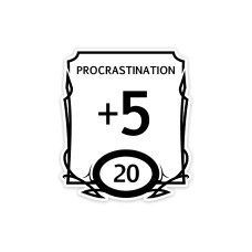 Glass Staff Stat Block Procrastination Sticker Schwarz/Weiss Glass Staff Stat Block Procrastination Sticker Schwarz/Weiss
