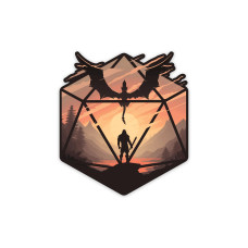 Glass Staff The Staredown d20 Sticker Rot/Schwarz Glass Staff The Staredown d20 Sticker Rot/Schwarz