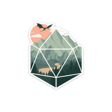 Glass Staff A D20 Scene Sticker Grün Glass Staff A D20 Scene Sticker Grün