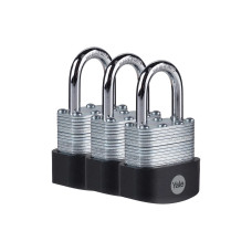 Yale Vorhängeschloss Y125B 40/22 3er-set Silber Stahl