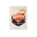 Glass Staff Grusskarte The D20 Hero Orange