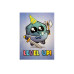 Glass Staff Geburtstagskarte Leveled Up Blau