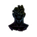 Glass Staff Sticker Holographic Head in the Game Schwarz