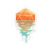 Glass Staff Sticker A D20 Sunset Mehrfarbig