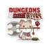 Glass Staff Dungeons and Cats Sticker Mehrfarbig