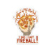Glass Staff I Cast Fireball Sticker Beige/Orange/Rot