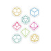 Glass Staff Minimal DnD Sticker Mehrfarbig/Weiss