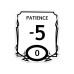 Glass Staff Stat Block Patience Sticker Schwarz/Weiss