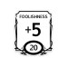 Glass Staff Stat Block Foolishness Sticker Schwarz/Weiss